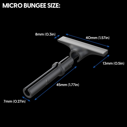 Micro Bungee : Drag-Free Wired Mouse Support - Super Compact Size - Keep Your Set up Clean - Attach it to Your Monitor - Get More Space