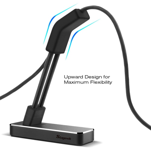 Mouse Bungee, Aluminium Alloy Gaming Mouse Cable Cord Management System, Flexible Mouse Cable Holder Fixer for Esports Gaming - Black