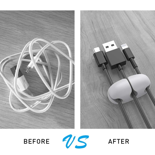 Ensemble de 6 câbles organisateur de bureau pinces pour porte-câbles adhésif robuste pour organiser le câble USB câbles de bureau à domicile et de