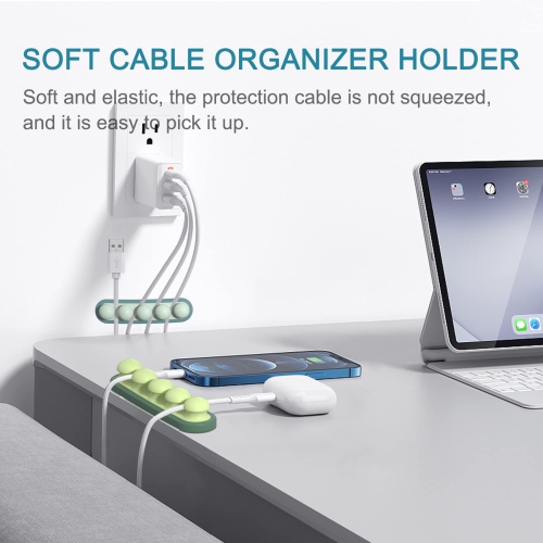 (3Pack) Cable Clips, Cable Holder, Cord Organizer, Adhesive Cable Clips, Wire Organizer, Cable Organizer Holder, for USB Charging Cable/Power