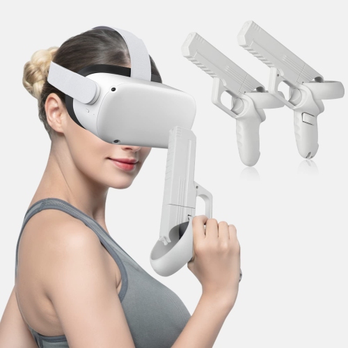 Esimen Pistol Grips Compatible for Oculus Quest 2 Game Gun Set Accessories for Pistol Whip VR Game, Gun Controller for Meta Quest 2,Enhanced FPS