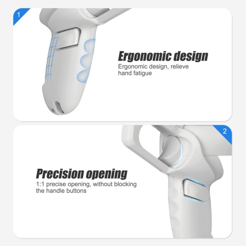 Esimen Pistol Grips Compatible for Oculus Quest 2 Game Gun Set Accessories for Pistol Whip VR Game, Gun Controller for Meta Quest 2,Enhanced FPS