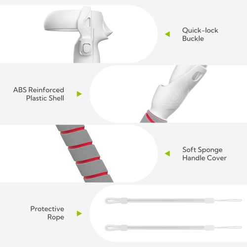 Poignée pour manette Oculus Quest 2, adaptateur VR Golf Club pour accessoires Meta Quest 2 Beat Saber Gorilla Tag, pour une expérience de réalité