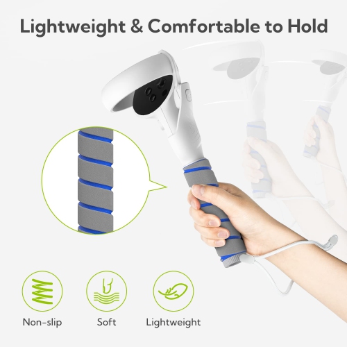 Poignée pour manette Oculus Quest 2, adaptateur VR Golf Club pour accessoires Meta Quest 2 Beat Saber Gorilla Tag, pour une expérience de réalité