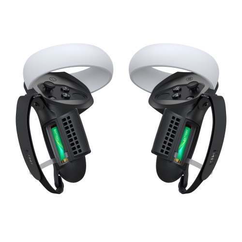Upgraded Controller Grips Cover Accessories Compatible with Quest 2, with Battery Opening Protector with Knuckle Straps [Video Game]