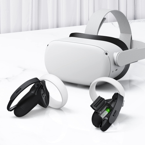 Upgraded Controller Grips Cover Accessories Compatible with Quest 2, with Battery Opening Protector with Knuckle Straps [Video Game]