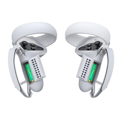 Upgraded Controller Grips Cover with Battery Opening Protector with Knuckle Straps Compatible with Quest 2 Accessories