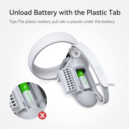 Upgraded Controller Grips Cover with Battery Opening Protector with Knuckle Straps Compatible with Quest 2 Accessories