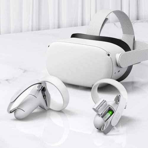 Upgraded Controller Grips Cover with Battery Opening Protector with Knuckle Straps Compatible with Quest 2 Accessories