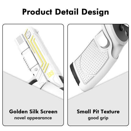 Protective Gun Grip for Meta Quest 2 - Oculus Pistol Shell Attachment, Enhanced FPS Games Immersive Feels, Anti Slip Stock Holding for