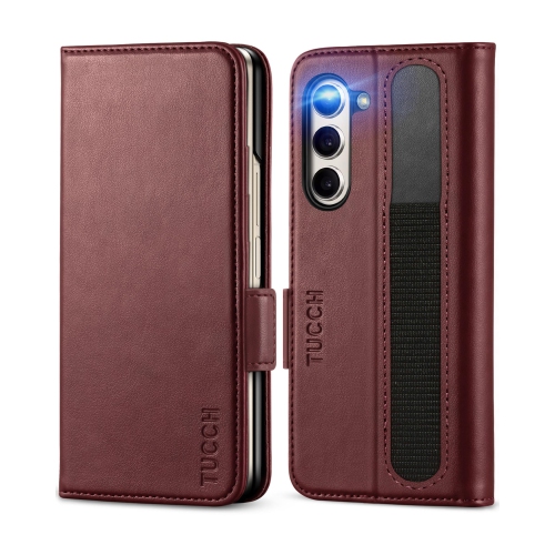 Case for Galaxy Z Fold 5 5G, PU Leather Wallet Case with S Pen Holder [RFID Blocking] [Kickstand] [Card Holder] [PC Shell], Stand Flip Cover Compatib