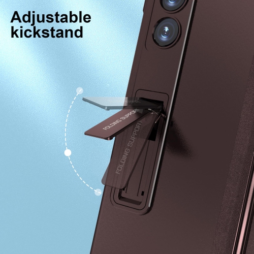 Samsung Galaxy Z Fold 5 Case with Magnetic Hinge Protection S Pen Holder Built-in Screen Protector Adjustable Stand, Camera Protection & Luxury