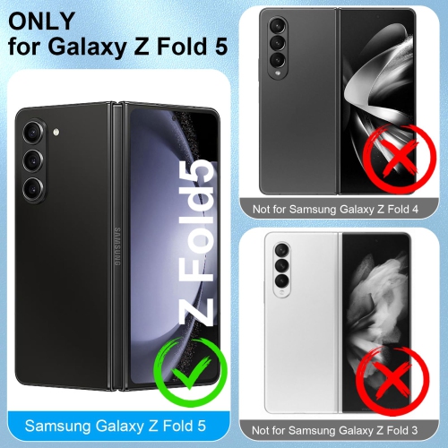 Samsung Galaxy Z Fold 5 Case with S Pen Holder Magnetic Hinge Protection Built-in Screen Protector Adjustable Stand Camera Protection Luxury