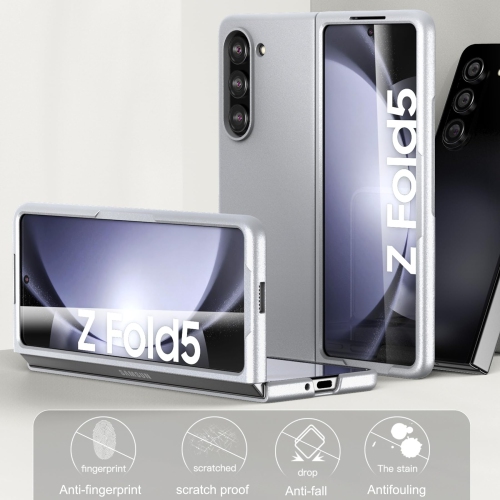 Case for Samsung Galaxy Z Fold 5,Thin Slim Fit Matte PC with Non-Slip Built in Screen Protector Full-Body Protection Built in Screen Protection Phone