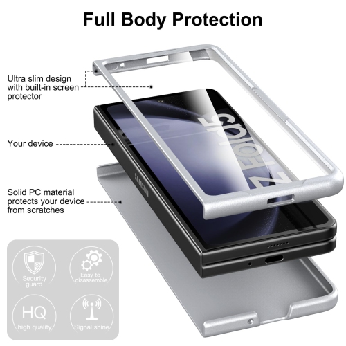 Case for Samsung Galaxy Z Fold 5,Thin Slim Fit Matte PC with Non-Slip Built in Screen Protector Full-Body Protection Built in Screen Protection Phone