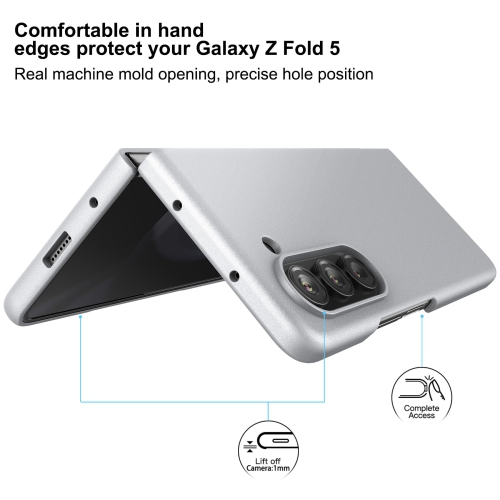 Case for Samsung Galaxy Z Fold 5,Thin Slim Fit Matte PC with Non-Slip Built in Screen Protector Full-Body Protection Built in Screen Protection Phone