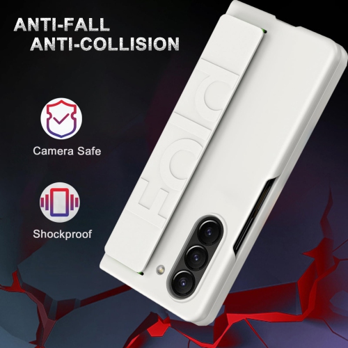 Samsung Galaxy Z Fold 5 Étui avec dragonne, anti-égratignure couvercle de bracelet en polycarbonate mince Étui protecteur pour Samsung Galaxy Z Fold