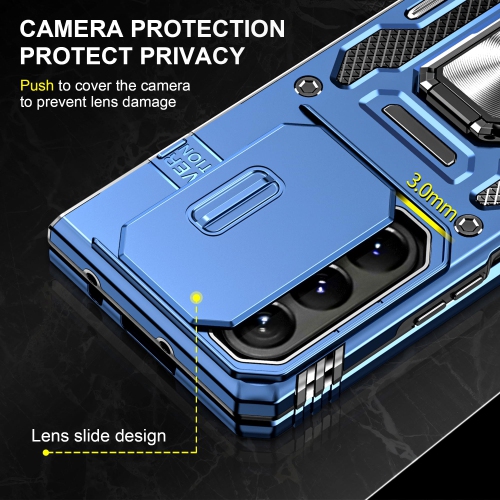 Z Fold 5 Case Shockproof Fold Z 5 Phone Case with 360°Rotate Magnetic Ring Stand for Samsung Galaxy Z Fold 5 5G 2023 - Blue