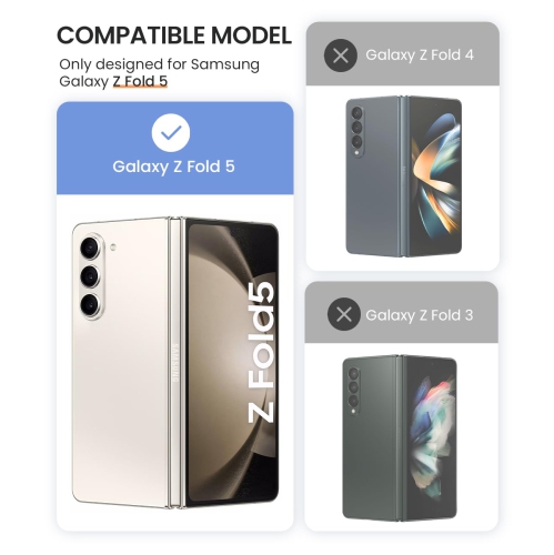 Case Designed for Galaxy Z Fold 5 Case with Screen Protector, 360°Ring Magnetic Kickstand & Camera Cover & Hinge Protector for Samsung Galaxy Z Fold