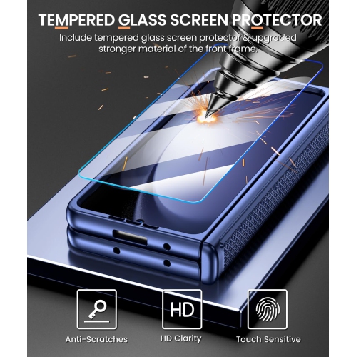 Case Designed for Galaxy Z Fold 5 Case with Screen Protector, 360°Ring Magnetic Kickstand & Camera Cover & Hinge Protector for Samsung Galaxy Z Fold