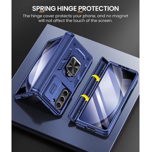 Case Designed for Galaxy Z Fold 5 Case with Screen Protector, 360°Ring Magnetic Kickstand & Camera Cover & Hinge Protector for Samsung Galaxy Z Fold