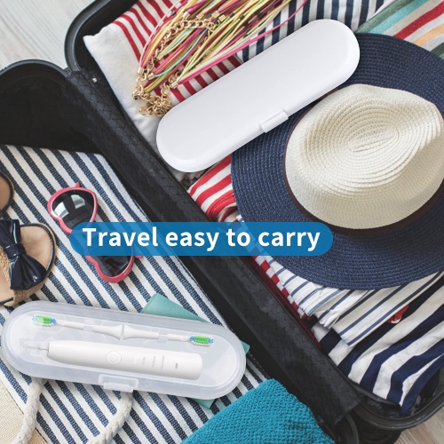 2 Pack Travel Electric Toothbrush Case, Oral-B Electric Toothbrush Holder Cover, Portable Hard Plastic Toothbrush Store Box Bag Fits Oral-B Pro 1000,