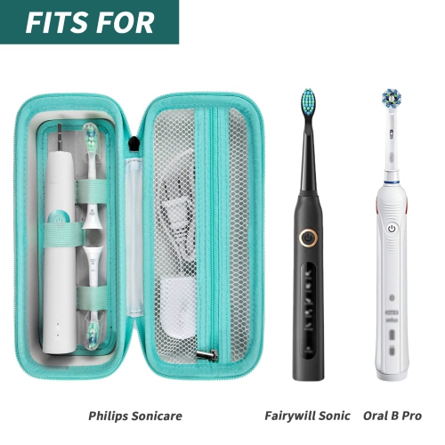 Toothbrush Travel Case Compatible with Oral-B Pro 1000, 2000, 3000, 3500, 1500/ for Philips Sonicare ProtectiveClean 4100 5100 Electric Toothbrush