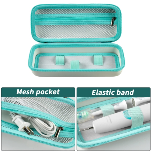 Toothbrush Travel Case Compatible with Oral-B Pro 1000, 2000, 3000, 3500, 1500/ for Philips Sonicare ProtectiveClean 4100 5100 Electric Toothbrush