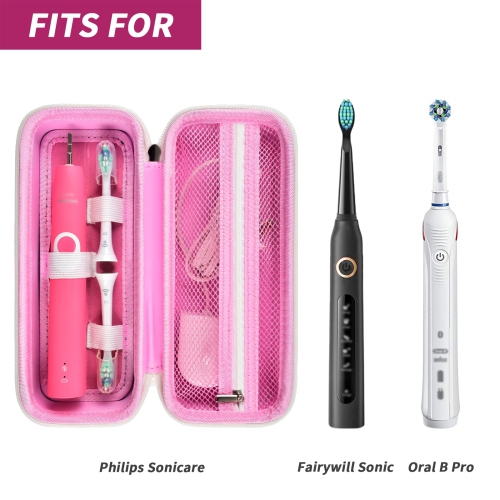 Toothbrush Travel Case Compatible with Oral-B Pro 1000, 2000, 3000, 3500, 1500/ for Philips Sonicare ProtectiveClean 4100 5100 Electric Toothbrush