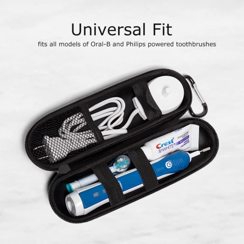 Toothbrush Travel Case Compatible with Oral-B Pro 1000, 2000, 3000, 3500, 1500/ for Philips Sonicare ProtectiveClean 4100 5100 Electric Toothbrush