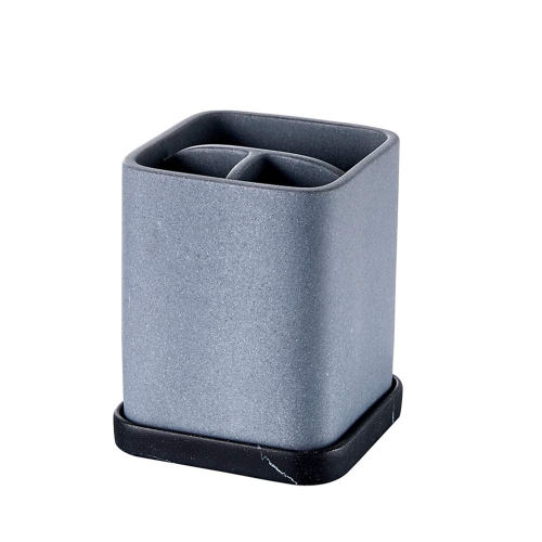 Toothbrush Holder, Durable Countertop Resin Electric Toothbrush Toothpaste Makeup Brush Razor Holder Stand Bathroom Organizer with Detachable Tray