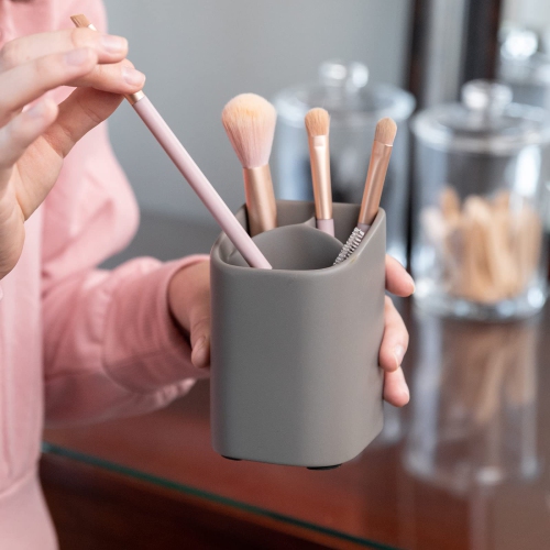 Toothbrush Holder for Bathroom - Electric Toothbrush and Toothpaste Holder - Bathroom Countertop Cup Organizer Razor Makeup Brushes Pencil Holder