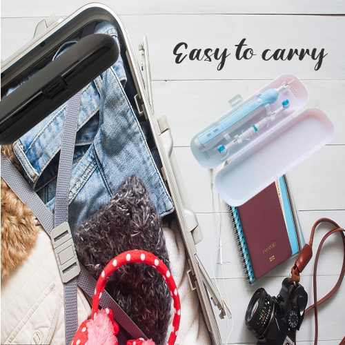 2 brosses à dents électriques, porte-brosses à dents portatif pour Oral-B Pro et autres brosses à dents électriques