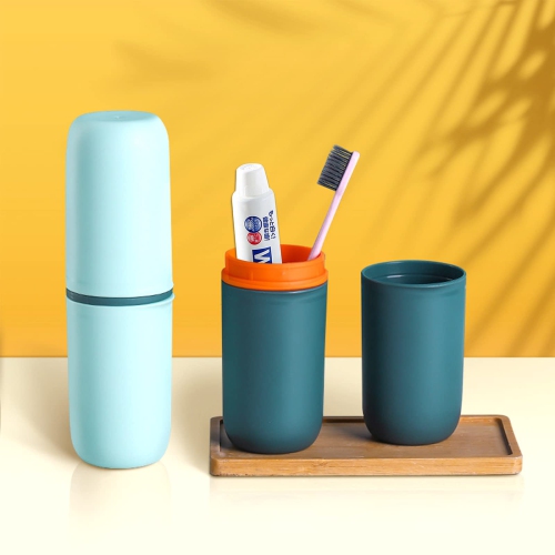 Portable Travel Toothbrush Cup Holder Multi-function Travel Cup Organizer Toothbrush Case and Carrier for Bathroom School Business Trip Wash Gargle
