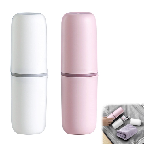 Portable Travel Toothbrush Cup Holder Multi-function Travel Cup Organizer Toothbrush Case and Carrier for Bathroom School Business Trip Wash Gargle