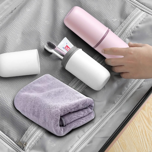 Portable Travel Toothbrush Cup Holder Multi-function Travel Cup Organizer Toothbrush Case and Carrier for Bathroom School Business Trip Wash Gargle
