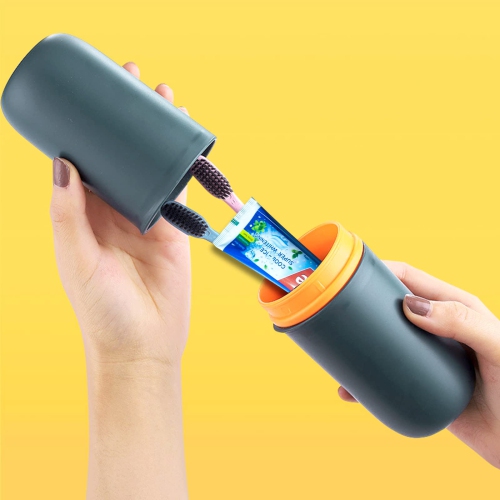 Portable Travel Toothbrush Cup Holder Multi-function Travel Cup Organizer Toothbrush Case and Carrier for Bathroom School Business Trip Wash Gargle