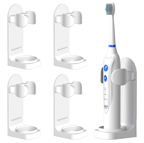 Upgraded Adhesive Electric Toothbrush Holder Wall Mounted Adjustable Toothpaste Organizer 4 Pack