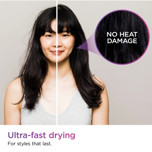 Shark HD102C Blow Dryer HyperAIR Fast-Drying with IQ 2-in-1 Concentrator, Ionic, No Heat Damage, for All Hair Types, Stone