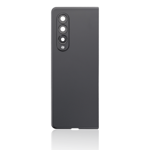 Replacement Back Cover Glass With Camera Lens Compatible For Samsung Galaxy Z Fold 3 5G (Phantom Black) (Aftermarket Plus)