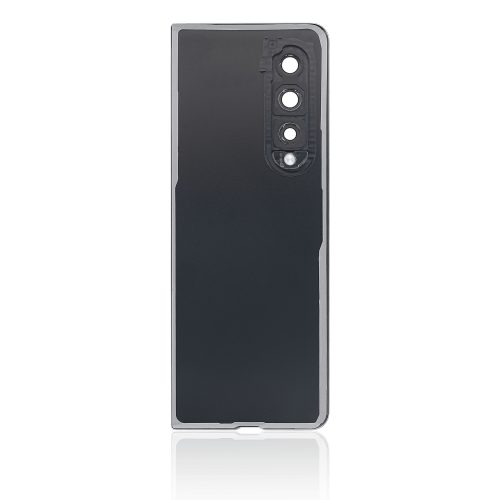 Replacement Back Cover Glass With Camera Lens Compatible For Samsung Galaxy Z Fold 3 5G (Phantom Black) (Aftermarket Plus)