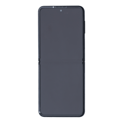 Main Screen OLED Assembly With Frame Compatible For Samsung Galaxy Z Flip 3 5G (North American Version) (Phantom Black) by ESOURCE PARTS - Refurbished condition - Image 2
