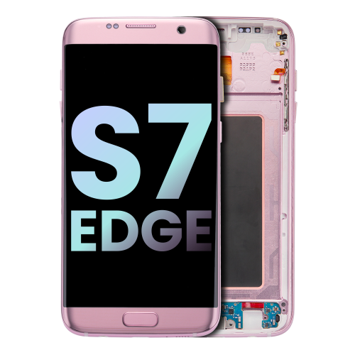 Replacement OLED Assembly With Frame Compatible For Samsung Galaxy S7 Edge (All US Models / G935A) (Rose Gold)