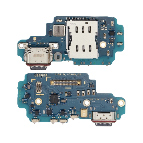 Replacement Charging Port Board With Sim Card Reader Compatible For Samsung Galaxy S23 Ultra 5G (North American Version)