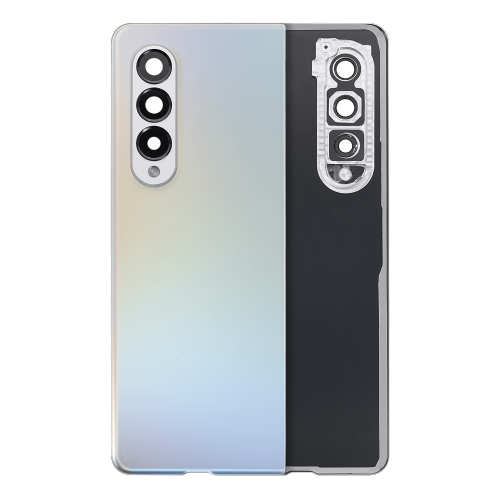 Replacement Back Cover Glass With Camera Lens Compatible For Samsung Galaxy Z Fold 3 5G (Phantom Silver) (Aftermarket Plus)