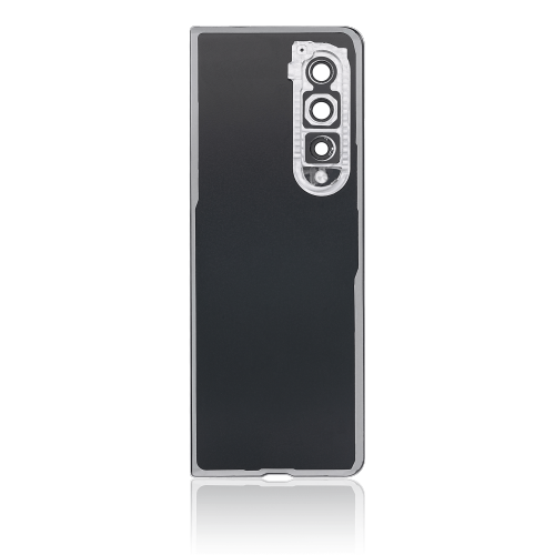 Replacement Back Cover Glass With Camera Lens Compatible For Samsung Galaxy Z Fold 3 5G (Phantom Silver) (Aftermarket Plus)