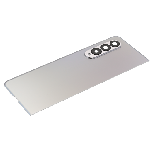 Replacement Back Cover Glass With Camera Lens Compatible For Samsung Galaxy Z Fold 3 5G (Phantom Silver) (Aftermarket Plus)