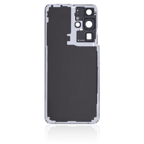 Replacement Back Cover Glass With Camera Lens Compatible For Samsung Galaxy S21 Ultra (Aftermarket Plus) (Phantom Titanium)