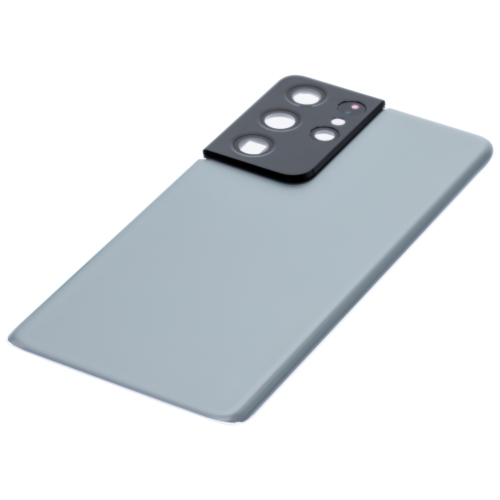 Replacement Back Cover Glass With Camera Lens Compatible For Samsung Galaxy S21 Ultra (Aftermarket Plus) (Phantom Titanium)