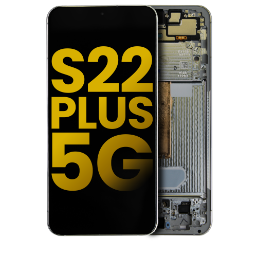 Refurbished - OLED Assembly With Frame Compatible For Samsung Galaxy S22 Plus 5G (White)